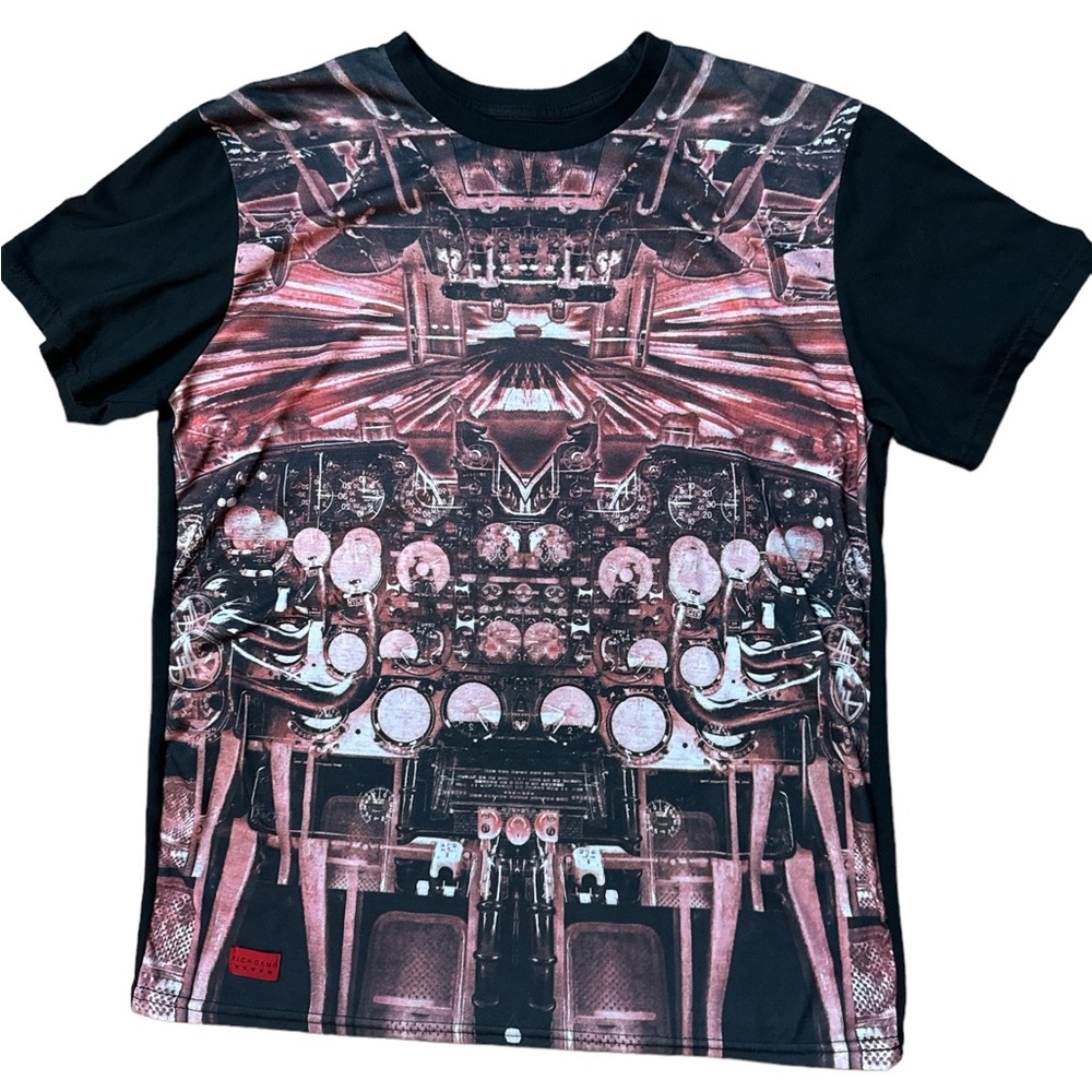 Rich Gang Hi Speed Takeoff Airplane Cockpit T-Shirt Men's Size‎ Large